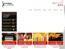 Tablet Screenshot of cordovabowlingcenter.net